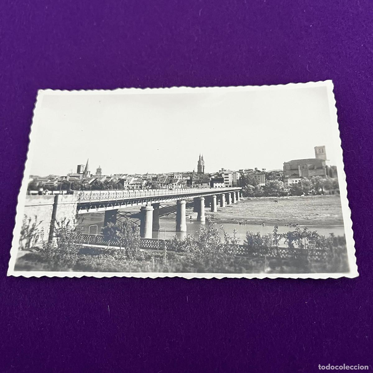 Postales: POSTAL DE LOGRO&Ntilde;O (LA RIOJA). PUENTE DE HIERRO SOBRE EL EBRO.