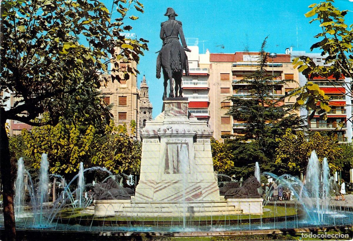 Postales: Postal de Logro&ntilde;o, Monumento a Espartero en el Espol&oacute;n - Foto 1