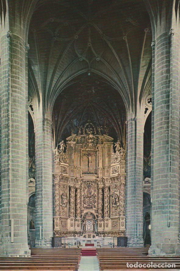 Postales: LOGRO&Ntilde;O, CATEDRAL, SIGLO XV, NAVE CENTRAL Y ALTAR MAYOR - EDITA BEASCOA 7434 - S/C