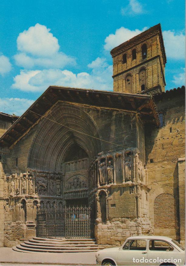 Postales: LOGRO&Ntilde;O, PORTADA DE LA IGLESIA DE SAN BARTOLOM&Eacute;, S.XIV - EDICIONES SICILIA N&ordm;13 - S/C