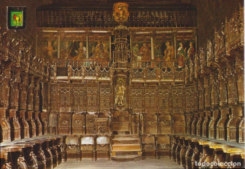 Postales: NAJERA (LOGRO&Ntilde;O) SANTA MARIA LA REAL, EL CORO - ESCUDO DE ORO N&ordm;13 - S/C