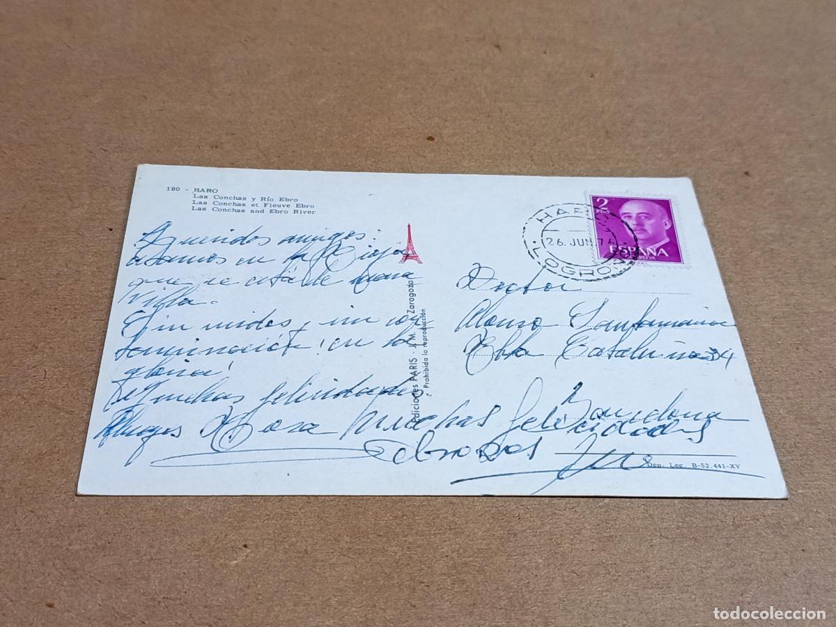Postales: LA RIOJA - POSTAL HARO - LAS CONCHAS Y R&Iacute;O EBRO - Foto 2