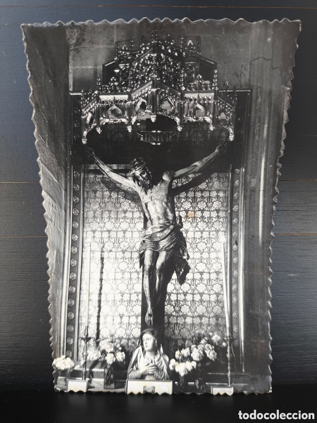 Postales: Antigua postal fotogr&aacute;fica Logro&ntilde;o Santa Mar&iacute;a de Palacio Santo Cristo Ed. Sicilia n&uacute;m. 28 La Rioja