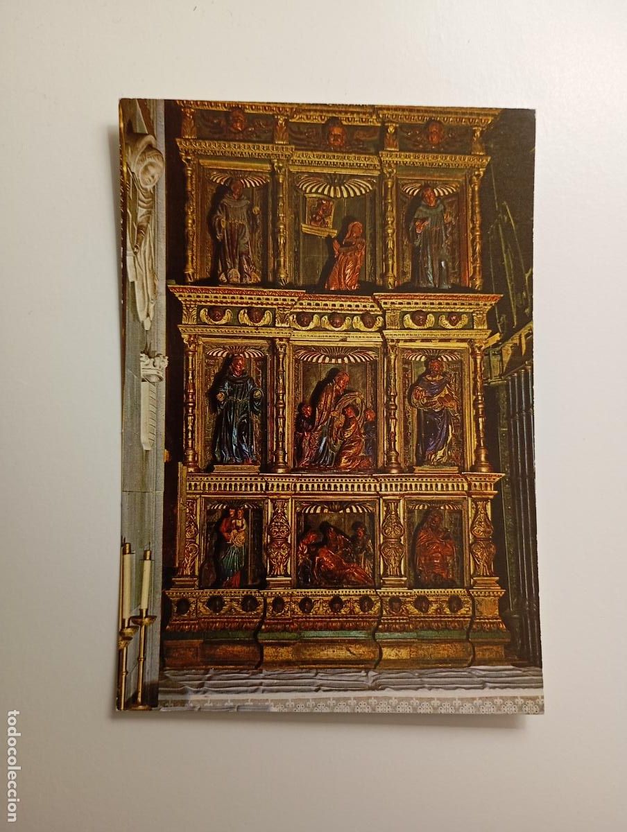 Postales: POSTAL DE LOGRO&Ntilde;O. CATEDRAL DE LA REDONDA. RETABLO DE SAN ILDEFONSO. TDKP30N