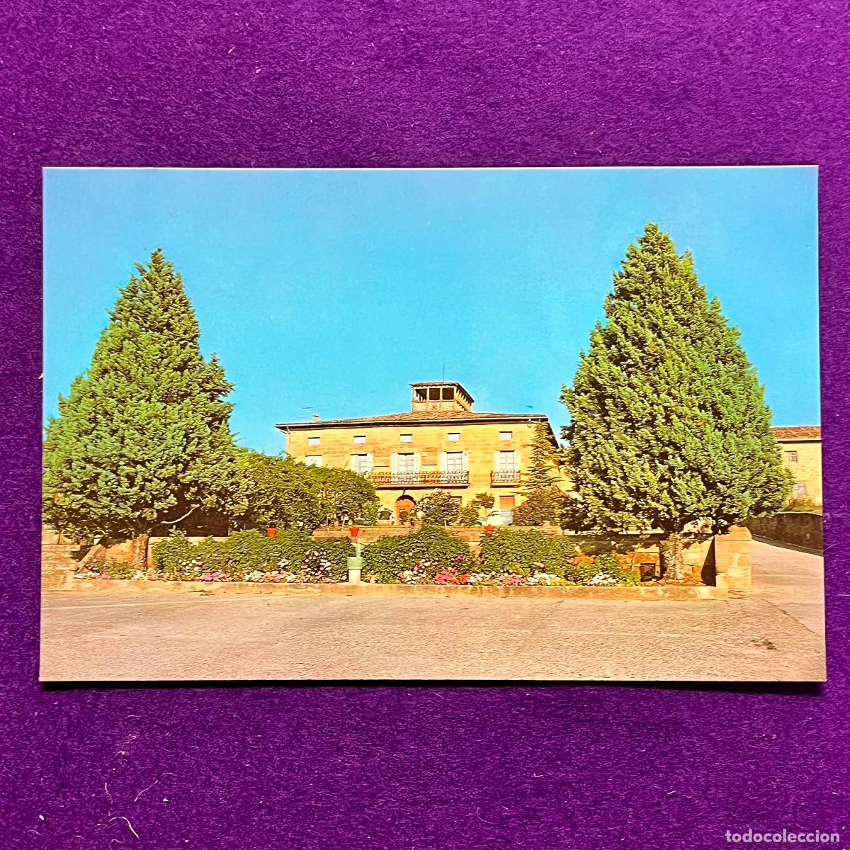 Postales: POSTAL DE SAN ASENSIO (LA RIOJA). MONASTERIO DE SANTA MARIA DE LA ESTRELLA. FACHADA Y JARDIN..