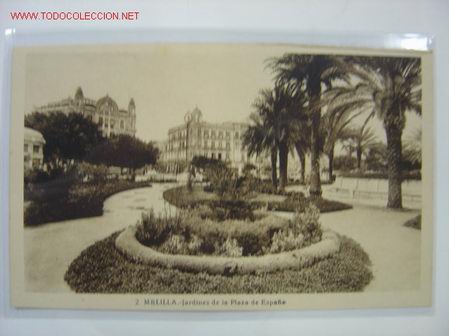 Postales: MELILLA Jardines de la Plaza de Espa&ntilde;a - Foto 1