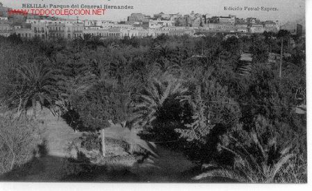 Postales: 7-1250. Melilla. Parque del General Hern&aacute;ndez - Foto 1