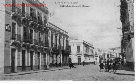 Postales: 7-1253. Melilla. Calle de Chacel - Foto 1