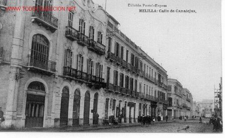 Postales: 7-1255. Melilla. Calle de Canalejas - Foto 1