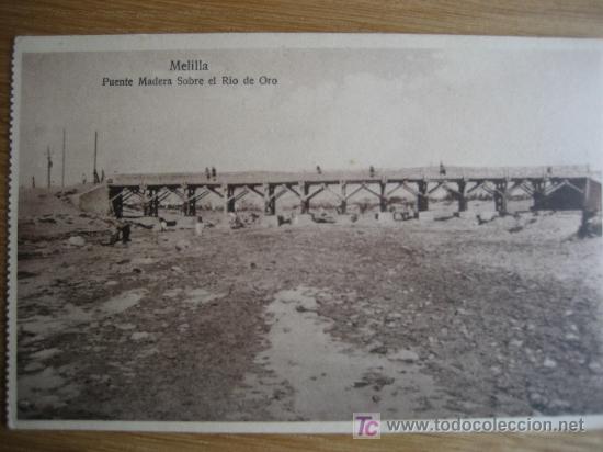 Postales: Melilla. Puente Madera Sobre el Rio de Oro - Foto 1
