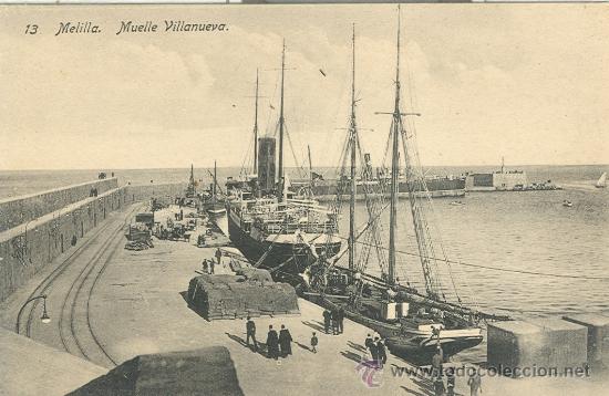 Postales: MELILLA. MUELLE VILLANUEVA. - Foto 1