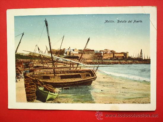 Postales: MELILLA -DETALLE DEL PUERTO - Foto 1