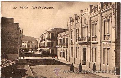 Postales: POSTAL MELILLA CALLE DE CERVANTES - Foto 1