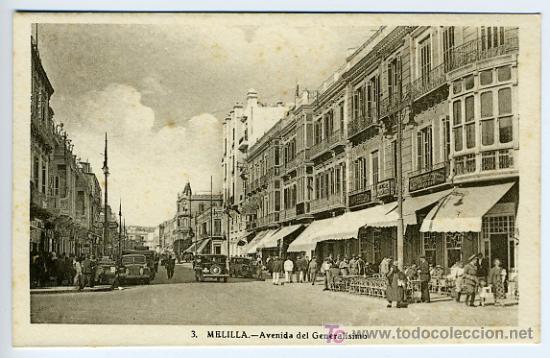 Postales: MELILLA, AVENIDA DEL GENERALISIMO,   P28509 - Foto 1