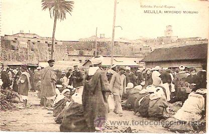 Postales: POSTAL MELILLA MERCADO MORUNO - Foto 1
