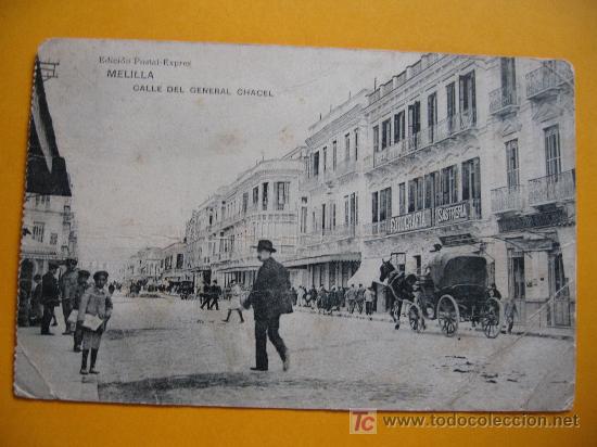 Postales: MELILLA - CALLE DEL GENERAL CHACEL - Foto 1