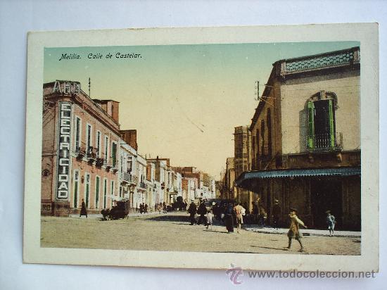 Postales: MELILLA  CALLE CASTELAR - Foto 1