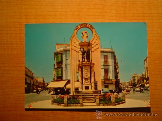 Postales: POSTAL MELILLA MONUMENTO A LOS CAIDOS ESCRITA - Foto 1