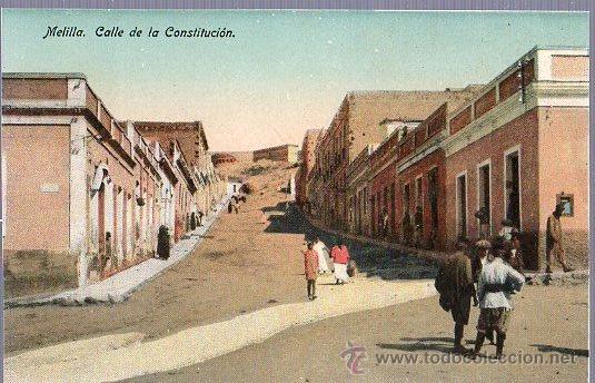 Postales: TARJETA POSTAL DE MELILLA. CALLE DE LA CONSTITUCION. - Foto 1