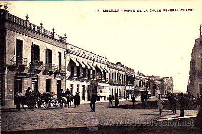 Postales: POSTAL MELILLA PARTE DE LA CALLE GENERAL CHACEL - Foto 1
