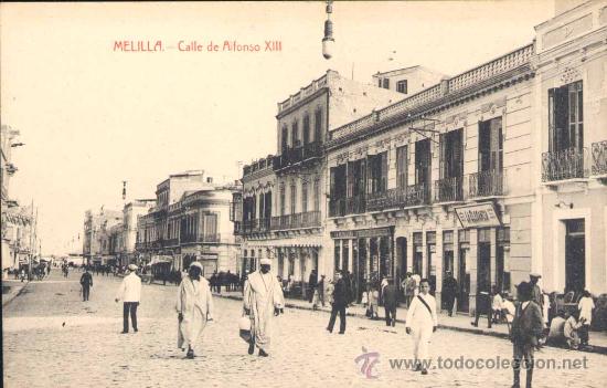 Postales: MELILLA.- CALLE ALFONSO XIII - Foto 1