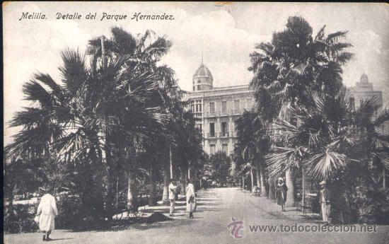Postales: MELILLA.- DETALLE DEL PARQUE HERNANDEZ - Foto 1
