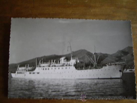 Postales: POSTAL DE MELILLA MOTONAVE CIUDAD DE TERUEL ENVIO GRATIS - Foto 1