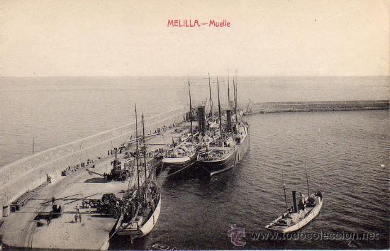 Postales: MELILLA.- MUELLE.- EDICI&Oacute;N LUIS HERRERA.- - Foto 1