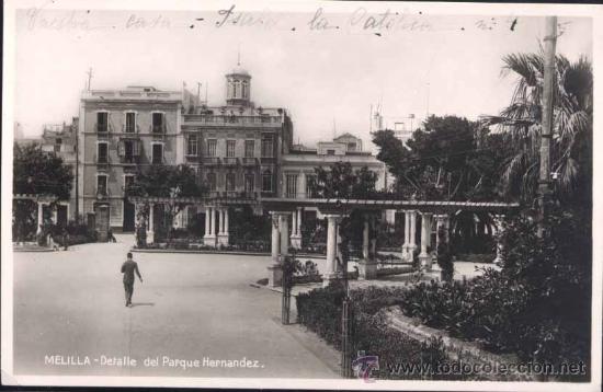 Postales: MELILLA.- DETALLE DEL PARQUE HERNANDEZ - Foto 1
