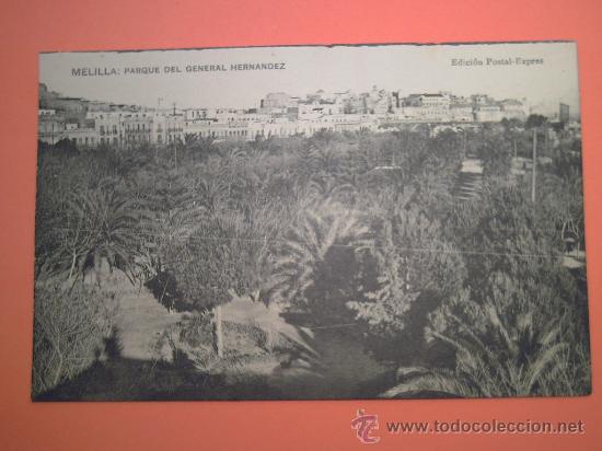 Postales: MELILLA - PARQUE DEL GENERAL HERNANDEZ - EDICI&Oacute;N POSTAL-EXPRES - Sin circular - Foto 1