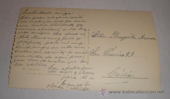 Postales: ANTIGUA POSTAL, MELILLA - AVENIDA DEL GENERALISIMO - Foto 2
