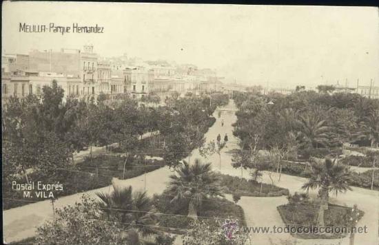 Postales: MELILLA.- PARQUE HERNANDEZ - Foto 1