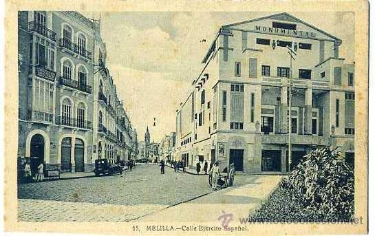 Postales: CALLE EJ&Eacute;RCITO ESPA&Ntilde;OL - MELILLA - Foto 1