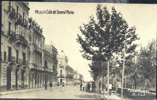 Postales: MELILLA.- CALLE DEL GENERAL MARINA - Foto 1