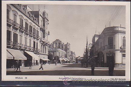 Postales: POSTAL MELILLA AVENIDA DEL GENERALISIMO - Foto 1