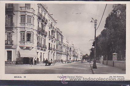 Postales: POSTAL MELILLA CALLE DEL GENERAL MARINA - Foto 1