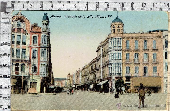 Postal Melilla entrada De La Calle Alfonso Xiii Comprar Postales 