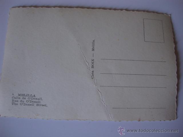 Postales: ANTIGUA POSTAL ORIGINAL MELILLA CALLE DE O´DONELL, CASA BOIX - Foto 2 - 49965128