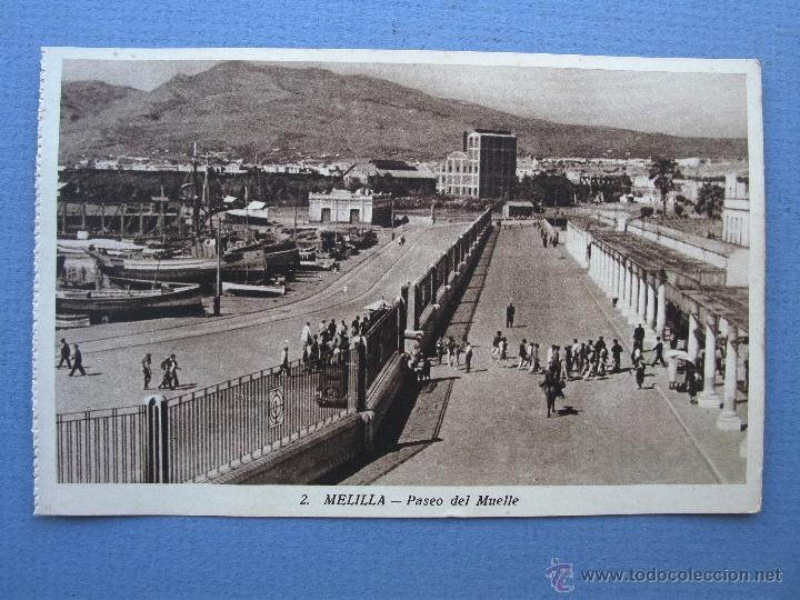 Postales: postal de melilla - 2 - paseo del muelle (mch, sin circular) - Foto 1