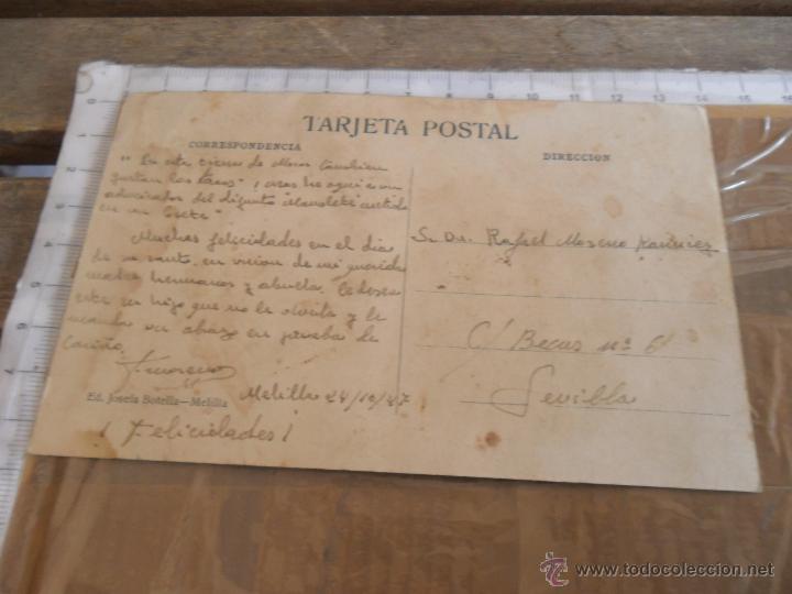 Postales: TARJETA POSTAL CIRCULADA CARICATURA SUERTE DE BANDERILLAS EDICIONES JOSEFA BOTELLA MELILLA - Foto 2 - 50188001