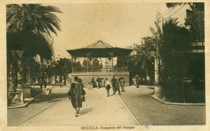 Postales: MELILLA. TEMPLETE DEL PARQUE. HACIA 1920. - Foto 1