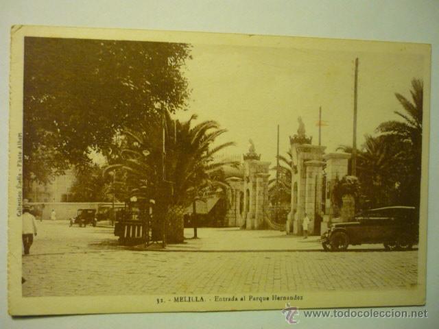 Postales: postal melilla.-entrada parque hernandez --bb - Foto 1