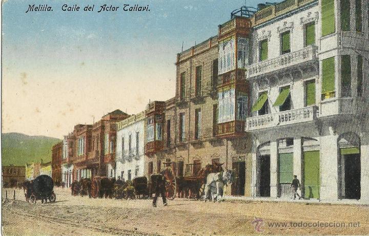 Postales: MELILLA. CALLE DEL ACTOR TALLAVI. - Foto 1