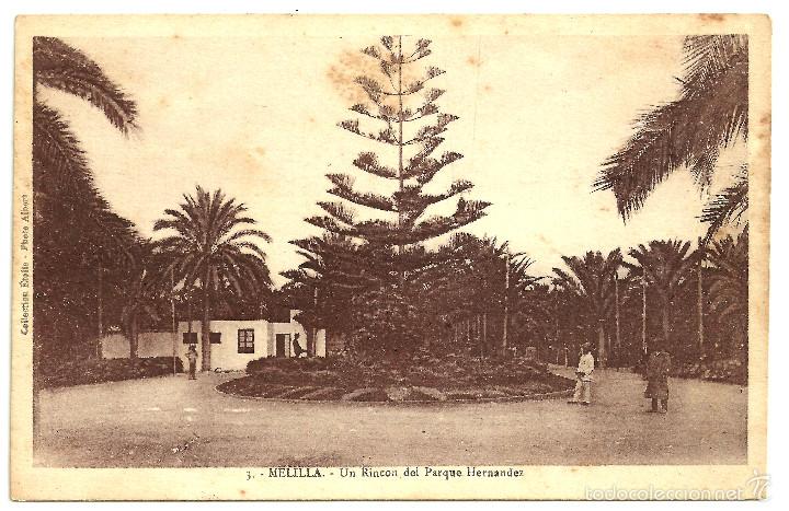 Postales: POSTAL DE MELILLA (UN RINC&Oacute;N DEL PARQUE HERNANDEZ) - Foto 1