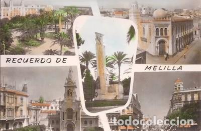 Postales: POSTAL COLOREADA RECUERDO DE MELILLA - Foto 1