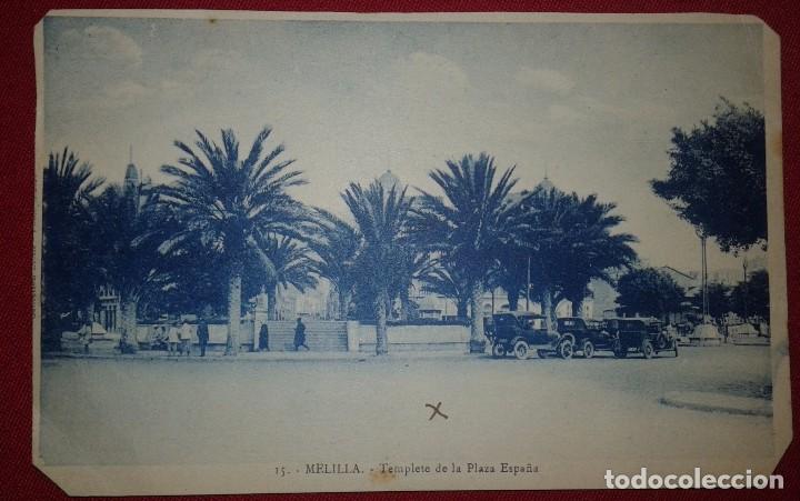 Postales: POSTAL DE MELILLA - TEMPLETE DE LA PLAZA ESPA&Ntilde;A - Foto 1