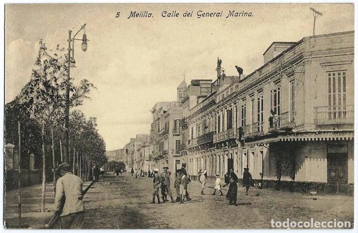 Postales: Melilla.- Calle del General Marina - Foto 1