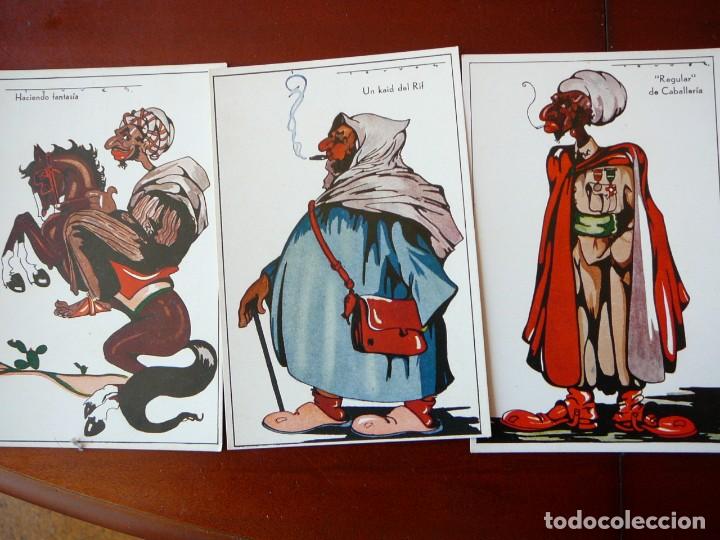 Postales: 4 postales dibujos de tipos morunos - Foto 1