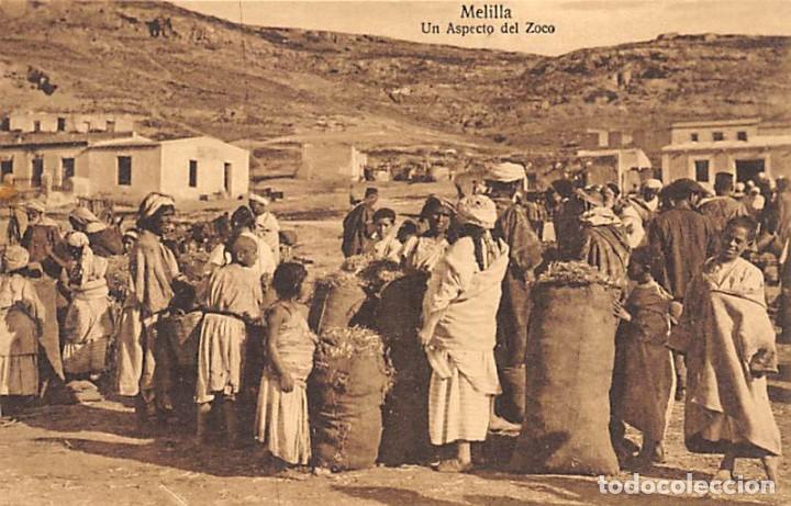 Postales: MELILLA.- UN ASPECTO DEL ZOCO - Foto 1