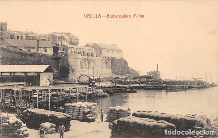 Postales: MELILLA.- EMBARCADERO MILITAR - Foto 1
